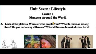 Manners Around the World ll Lesson 1 ll Life Style ll HSC English 1st Paper ll Explained in Bangla [upl. by Hopper]