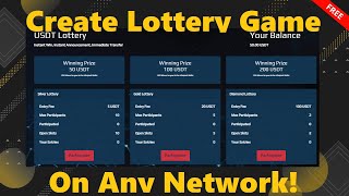 Create A Lottery Game On Any Network  FREE Source  No skills required [upl. by Chemash433]