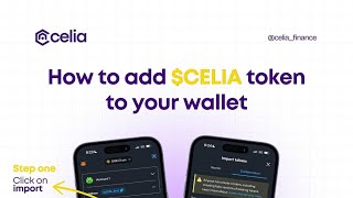 how to add Celia Token to your trust wallet  how to add Celia contract address easily [upl. by Danica]