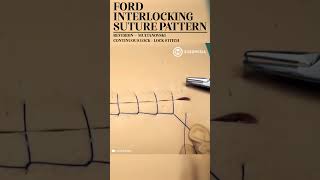 Ford Interlocking Suture Pattern Lock Stitch shorts medical suture suturing training [upl. by Latrell592]