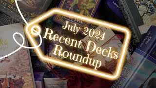 TAROT AND ORACLE DECK HAUL  Recent Deck Roundup  July 2024 [upl. by Marga]