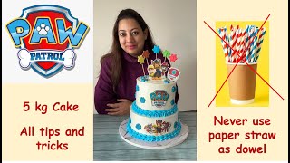 5 kg two tier cake  Paw patrol cake  Cake by homebaker  Cake vlog [upl. by Marietta533]