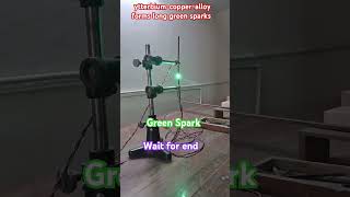 Medium Qurtz eutectic ytterbiumcopperalloy green sparks experiment physics science [upl. by Aneet469]