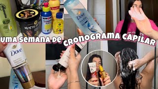 UMA SEMANA DE CRONOGRAMA CAPILAR 🫧 [upl. by Ecyt]