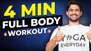 Daily 4Minutes Workout to Stay FIT  TABATA  Saurabh Bothra [upl. by Vinaya590]