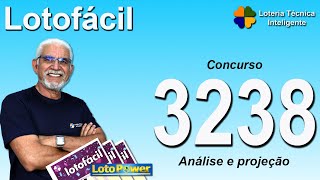 ANÁLISE E PROJEÇÃO PARA O CONCURSO 3238 DA LOTOFÁCIL [upl. by Salbu379]