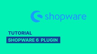 Shopware 6 Plugin  Tutorial [upl. by Onailime]