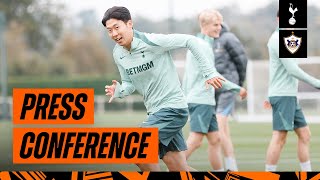 HeungMin Son Europa League press conference  Tottenham Hotspur v Qarabag [upl. by Arand]