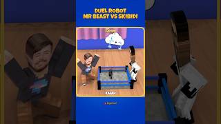 Duel robot mr beast vs skibidi Siapa pemenangnya shorts minecraft roblox [upl. by Alarice]