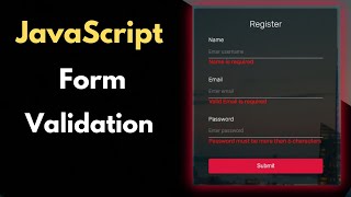 JavaScript Form Validation For Beginners [upl. by Quartis75]