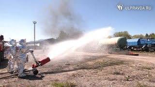 Столкнулись поезда начался пожар В Ульяновской области проходят учения [upl. by Massingill]