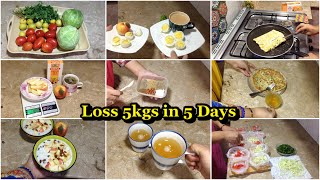 Full Day Diet Plan For Weight Loss  Loss 5 kgs in 5 Days  Weightloss Diet Plan  Diet Plan  lwk [upl. by Mclaughlin949]