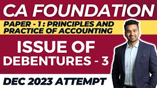 Imp ICAI Questions  Issue of Debentures  3  CA Foundation Accounts Dec 2023  CA Parag Gupta [upl. by Smalley]