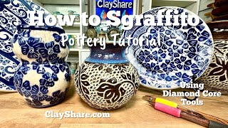 Intro to Sgraffito Best carving tools how to plan a design and QampA [upl. by Aissilem]