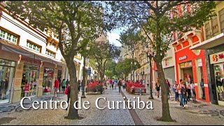 Curitiba Downtown  Walking Tour 4K [upl. by Elime8]