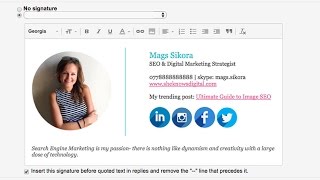 How to Create a Gmail Signature with Images Social Icons amp Logo Tutorial [upl. by Adamo920]