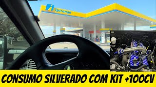 Quantos kml a Silverado MWM 6C faz na cidade com kit 100cv veja quanto foi o seu consumo [upl. by Atsirhc51]