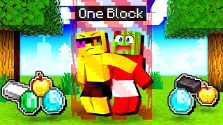 Minecraft But Were LOCKED On ONE BLOCK [upl. by Eilyab]