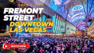 Fremont Street Experience Las Vegas 2024  Downtown  SlotZilla Zip line Attraction  Parking  Tour [upl. by Patrizia]