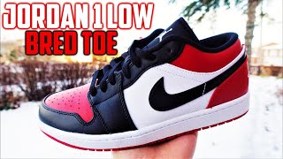 BEST JORDAN 1 LOW Air Jordan 1 Low Bred Toe REVIEW [upl. by Sneve]