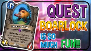 Quest Boarlock  MOST CONSISTENT SWORD  Hearthstone  United in Stormwind [upl. by Notsej]