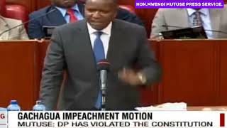 quot I HAVE COGENT CONVINCING PERSUASIVE EVIDENCE TO IMPEACH RIGATHI GACHAGUAquot HON MWENGI MUTUSE [upl. by Aerdnek]