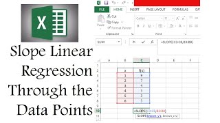 Slope Linear Regression through the data points [upl. by Uzzia981]