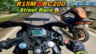 30 Days Street Race Challenge 😱  R15M vs RC200  Street Race  Close Calls 🔥 [upl. by Gnak399]