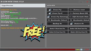 BGSM MTK Tool V10 2024 Free For Redmi Devices Factory Reset Bootloader Unlocking IMEI Repair [upl. by Jillana622]