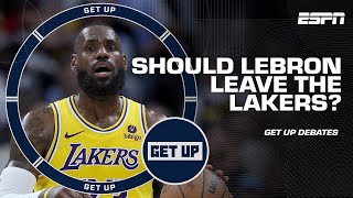 HELL NO LeBron SHOULD NOT consider LEAVING the Lakers or LA ‼️ Is the DOOR OPEN  Get Up [upl. by Odinevneib580]