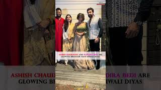 ashishchaudhary amp mandirabedi’s radiance steals diwaliparty [upl. by Iaka]