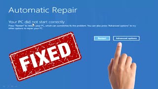 how to fix automatic repair loop in Windows 10 or startup repair couldn’t repair your pc 2021 [upl. by Cullen]