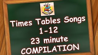 Times Tables Songs 112 for Kids  23 Minute Compilation from Silly School Songs [upl. by Oscar319]