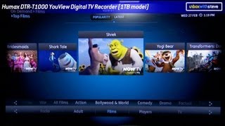 YouView Digital TV Recorder Product Demo Humax DTRT1000  DTRT1010  Unbox with Steve [upl. by Tahp]