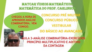 AULA 3  ANÁLISE COMBINATÓRIA DO BÁSICO AO AVANÇADO [upl. by Odracer476]