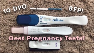 PREGNANCY TEST COMPARISON AT 10 DPO  4 BRANDS [upl. by Lyell876]