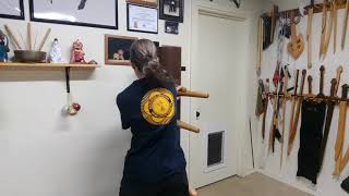 Wing Chun Wooden Dummy Training  Elbows [upl. by Flanagan]