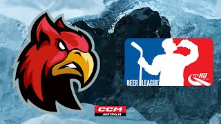 La Trobe Griffins vs Hat Trick Swayzes  Div 8  21st April  IceHQ Beer League ice hockey [upl. by Nnovahs]