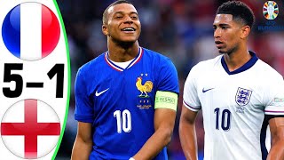 France vs England 51  All Goals and Highlights  EURO 2024 [upl. by Ocirema]