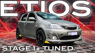 STAGE 1 TUNED TOYOTA ETIOS LIVA  30 BHP GAIN  MODIFIED WHEELZ [upl. by Beard]