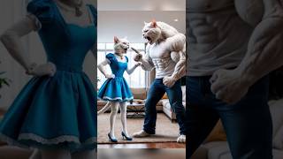 Bad muscular cat 😾💪🏼 iacat cute cartoon kitten cartoon [upl. by Webster712]