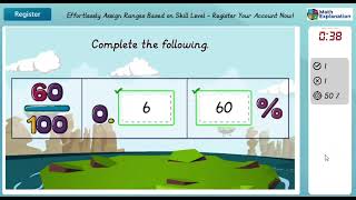 Converting fractions to decimals and percentages  Math Explanation [upl. by Derfliw]