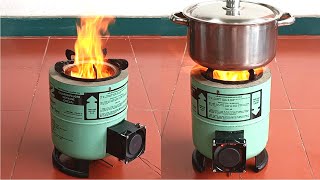 How to make a highly efficient wood stove with a fan [upl. by Halbert]