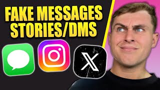 How to Generate Fake Text Messages Instagram Stories amp DMs TwitterX Tweets with iFake [upl. by Cullin]