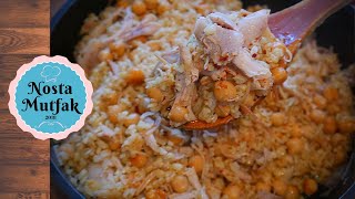 Tavuklu Nohutlu Bulgur Pilavi Tarifi  Bulgur Rice Recipe with Chicken and Chickpeas [upl. by Yahc]