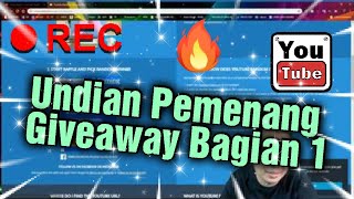 Undian Pemenang Give away Bagian 1 [upl. by Dickerson]