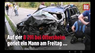 Unfall OftersheimWalldorf B291 2 Tote [upl. by Nymrak]