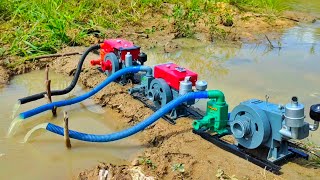 DIY mini diesel pompa air traktor sawah diesel penggilingan padi chutter chaff generator listrik [upl. by Vahe]