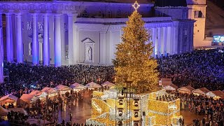 🎄 2023  2024 Vilniaus Kalėdų Eglės Įžiebimas Katedros Aikštėje 🇱🇹  Vilnius Christmas Tree [upl. by Cronin677]