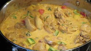 POLLO AL CURRY CON LECHE DE COCO  CREMOSO Y FACIL DE HACER [upl. by Attaynik777]